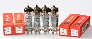 POLAM TELAM EL84 6BQ5 EXTREMELY RARE TUBES TRUE NOS NIB MATCHED QUAD (4 TUBES) - Picture 1 of 7