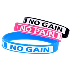 Confezione da 4 braccialetti in silicone senza dolore senza guadagno regalo motivazionale per adulti - Foto 1 di 14
