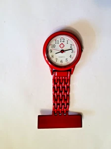 RARE~ TIMEX Quartz Nurse Brooch Fob Watch - Picture 1 of 1