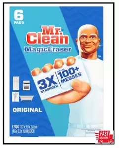 (6 Count) Magic Eraser Sponge 2X Stronger with DURAFOAM All Purpose Cleaning - Picture 1 of 2