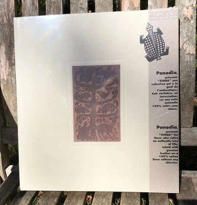 未使用照片剪贴簿 婚礼相册 Panodia 豪华帆布 带皮革镶嵌 — 第 1/4 张图片