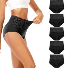 Women's Underwear High Waist Cotton Soft Full Cover Underpants Pack Of 5