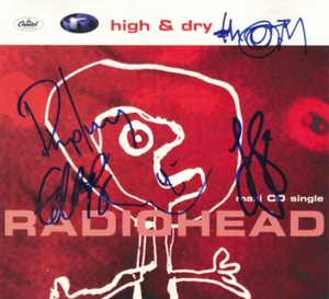 CD sencillo "High & Dry" de Radiohead firmado por Thom, Jonny, Colin, Philip y Ed - Imagen 1 de 2