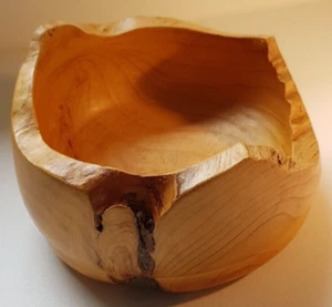 Holz Schale Schüssel Nüsse Kleinigkeiten Handgedrechselt Freestyle Modern Art - Bild 1 von 9