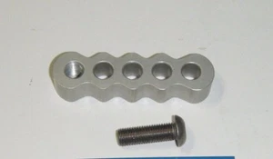 DAVIS STABILIZER OFFSET BRACKET silver 5 hole (4 holes-one tapped).. - Picture 1 of 1
