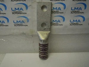 2x BURNDY YA34-2N COMPRESSION LUG 2-HOLE 500CU STUD BROWN DIE 299 / 20 CONNECTOR - Picture 1 of 4