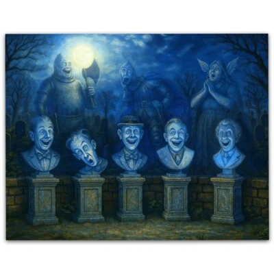 LONE STAR ART The Haunted Mansion Singing Busts Poster or Canvas Wall Art Framed or Unframed