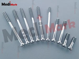 Cancellous Schrauben 6,5 mm 16 und 32 mm Gewinde Edelstahl 316L 90 Stück - Bild 1 von 7