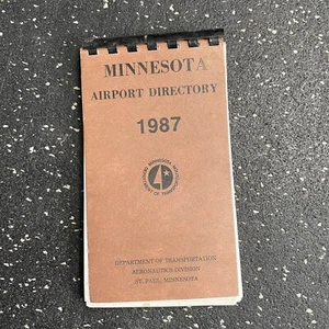 Vtg Minnesota Airport Directory 1987 MN Depart Of Transportation Aeronautics - Picture 1 of 2