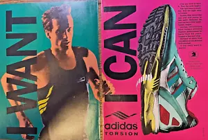 Scarpe da ginnastica Adidas Torsion 1989 vintage rivista pubblicità - Foto 1 di 1
