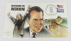 Richard M. Nixon Bevil HP Cachet Event Cover Nixon China Trip 4/27/94 #70/175