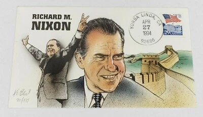 Richard M. Nixon Bevil HP Cachet Event Cover Nixon China Trip 4/27/94 #70/175 - Image 1 of 2