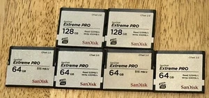 2x 128GB & 4x64GB Sandisk Extreme Pro Cfast Cards - Picture 1 of 1