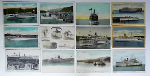 24 postales antiguas de colección EXCURSIÓN TOUR BARCO BARCO FLUVIAL FERRY VAPOR HUDSON - Imagen 1 de 5