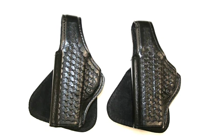 Safariland Glock Paddle Holster Basketweave 518-83 Left Handed Suede-lined "New" - Image 1 of 4