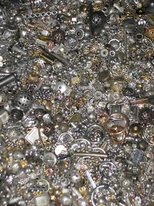 Lot of (50) Vintage Steampunk Metal Beads Jewelry Craft-Making Bracelet Silver - Picture 1 of 6