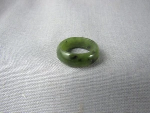 Vintage Chinese carved jade nephrite band ring ¼” wide sz 6.5 - Picture 1 of 4