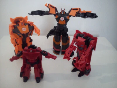 Transformers Drift Sideswipe bundle robots in disguise various lines 2015 - VGC - Image 1 of 4