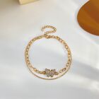 New Fashion Bracelet for Women Crystal Jewelry Adjustable Gold Color Bracel))AU