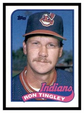 1989 Topps #721 RON TINGLEY RC Cleveland Indians