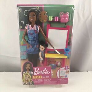 NIB Barbie You Can Be Anything Art Teacher doll with accessories