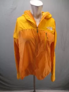The North Face Size S Mens Yellow 100% Nylon Full Zip Pocket Rain Jacket 763 - Picture 1 of 10