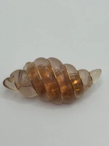 Vintage Crown Trifari Signed Lucite Shell Brooch Pin - Picture 1 of 11