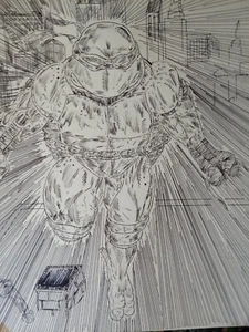 teenage mutant ninja turtles original comic art Raphael 9×12 - Bild 1 von 3