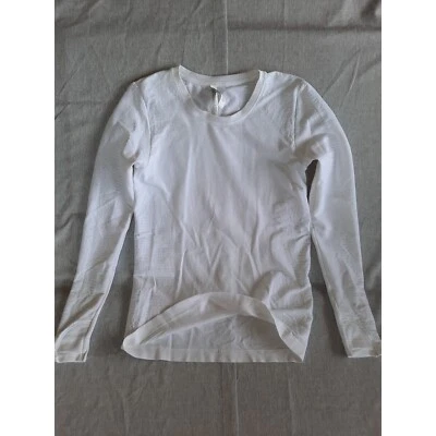 Athleta Womens Medium Flurry Blizzard Rib Top L/S Outdoor Pullover Stretch Nylon - Image 1 of 4