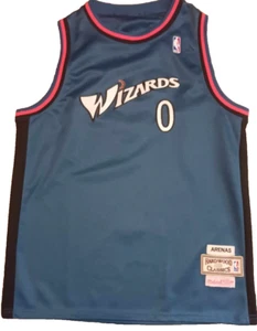 Mitchell & Ness Gilbert Arenas #0 Washington Wizards NBA Jersey Mens Blue Small - Picture 1 of 6