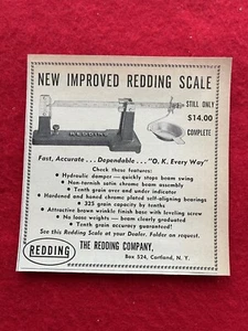 Pubblicità Stampa Vintage 1955 The Redding Company Misura Polvere Scala Ricarica Munizioni - Foto 1 di 8