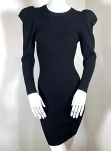 ALC SCHWARZES FIGURBETONTES LANGARM ETUIKLEID, GERIPPTER STRETCH GRÖSSE SMALL PETITE - Bild 1 von 5