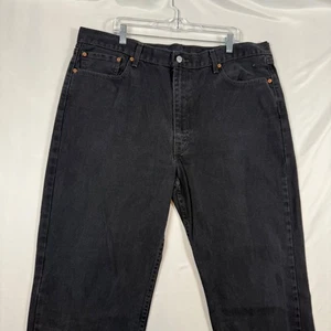 Levi Strauss 550 Mens 42x30 Black Relaxed Fit Jeans - Picture 1 of 12