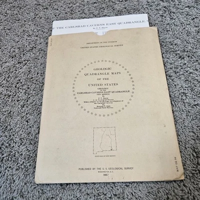 USGS Geologic Map: Carlsbad Caverns East Quadrangle, New Mexico-Texas 1957 - Image 1 of 4