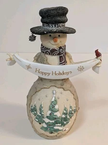 Birch Hearts Happy Holidays Snowman Figurine, 81074, Complete In Box - Picture 1 of 12