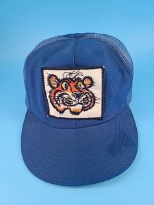 Sombrero de camionero Exxon Tiger parche gasoil bordado azul EE. UU. 80 Unitog Texon Vis - Imagen 1 de 8