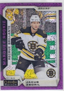 18/19 PLATINUM..JAKUB ZBORIL..MARQUEE ROOKIE..VIOLET PIXELS..# 172..BRUINS - Picture 1 of 2