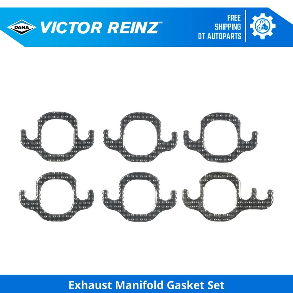For 1985-1995 Chevrolet G10 4.3L V6 Exhaust Manifold Gasket Set Victor Reinz - Image 1 of 1