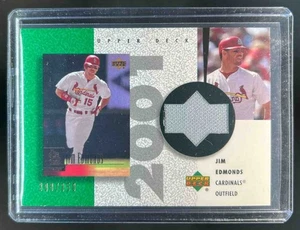 2002 Upper Deck Authentics Jim Edmonds Reverse Negative Jerseys #R-JE Cardinals - Picture 1 of 2