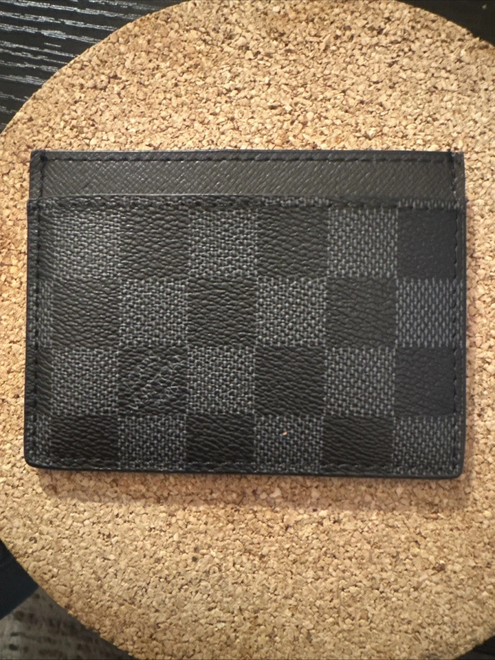 Black And Grey Louis Vuitton Wallet Card Holder - Image 1 of 3