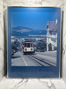 Vintage San Francisco Cable Car Poster Impact 1986 18"x24" gerahmt - Bild 1 von 15