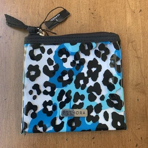 Sephora Sacchetto Piccolo Ghepardo PVC Gatto Blu e Nero Nuovo Con Etichette - Foto 1 di 6
