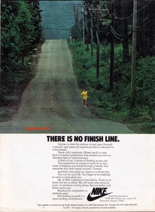 1977 Nike "There Is No Finish Line" Country Road Motivational Running Reprint Ad - Picture 1 of 1