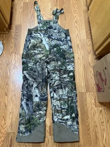 Mossy Oak West Insulated Hunting Bibs Men L Camo Overalls Cold Weather Quiet - Picture 1 of 10