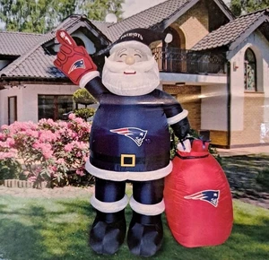  NFL Patriots Inflatable Outdoor Santa 7ft + LED Christmas Yard Decoration-Read- - Picture 1 of 10
