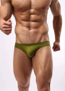 NWT Brave Person sz L Mens Sexy Thong G-string Underwear Jockstrap Royal Olive D - Picture 1 of 7