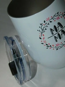 Stemless Wine Tumbler Ma Ma Momma Mother Keeps Drinks Cold or Warm - Picture 1 of 5