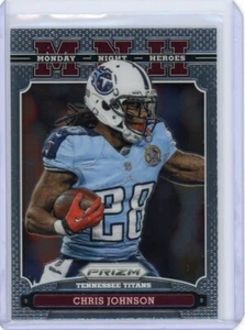 2013 Panini Prizm MNH CHRIS JOHNSON #24 lunday night heroes TENNESSEE TITANS 🏈 - Foto 1 di 2