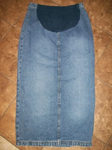 Motherhood Maternity langer bescheidener Jeansrock Gr. M - Bild 1 von 7