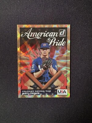 2019 Donruss American Pride Baseball Card #AP17 Matt Cronin #'d 50/349 Bronze - Image 1 of 3